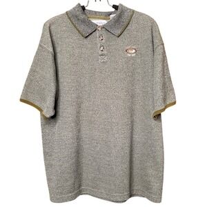 Yesterdays Ron Jon Surf Shop Mens Medium Polo Shirt Green Heathered Short Sleeve